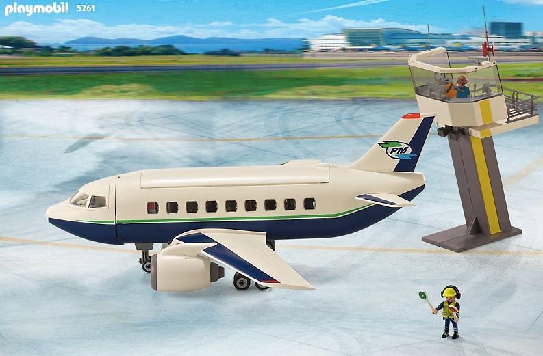 Playmobil Cargo and Passenger Aircraft with Tower 5261 Table Mountain