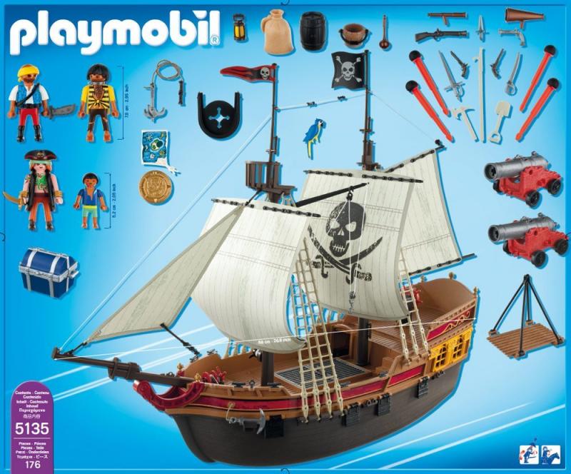 Playmobil Pirate Attack Ship 5135 Table Mountain Toys