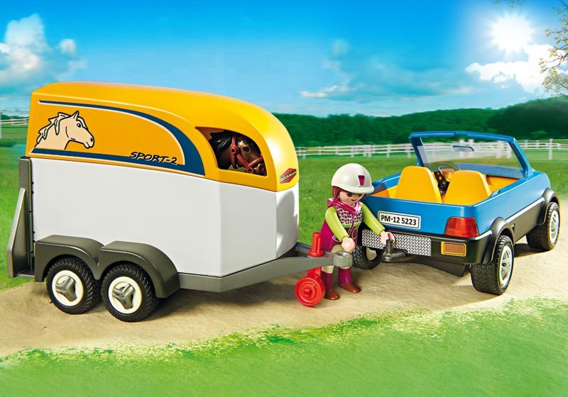 Playmobil SUV with Horse Trailer 5223 Table Mountain Toys
