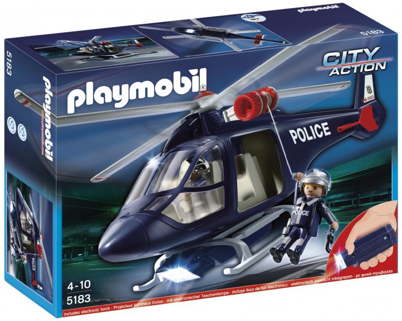 Playmobil Police Helicopter with LED 5183 Table Mountain Toys