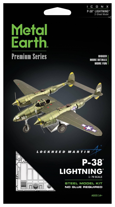  Metal Earth Premium Series P-38 Lightning ICX143