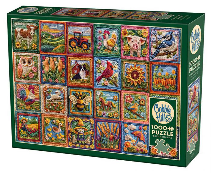  Cobble Hill Country Life Crochet 1000 Piece Puzzle  40320