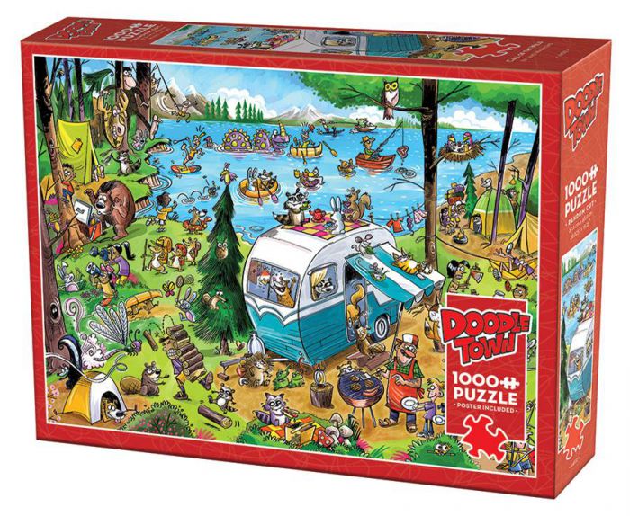  Cobble Hill DoodleTown: Call of the Wild 1000 Piece Puzzle 44512
