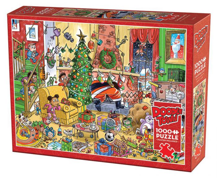  Cobble Hill DoodleTown: Catching Santa 1000 Piece Puzzle  44513