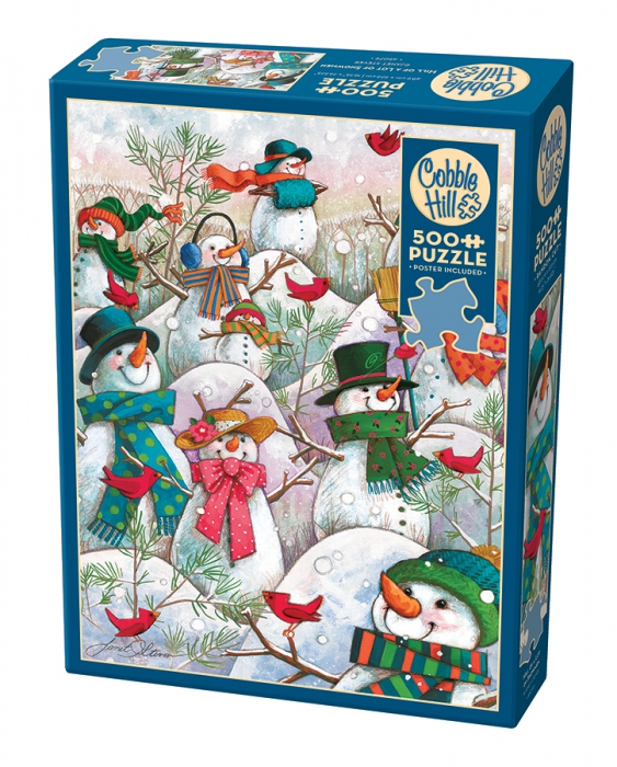  Cobble Hill Hill of a Lot of Snowmen 500 Piece Puzzle