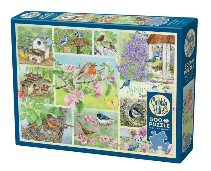  Cobble Hill Garden Birds in Spring 500 Piece Puzzle
