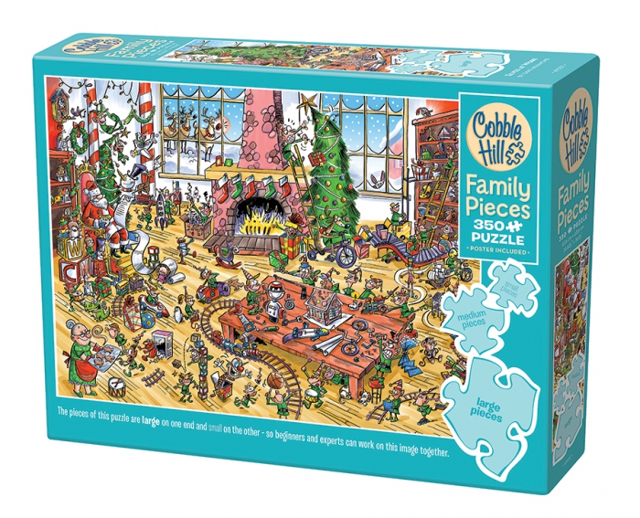  Cobble Hill Elves at Work 350 Piece Family Puzzle