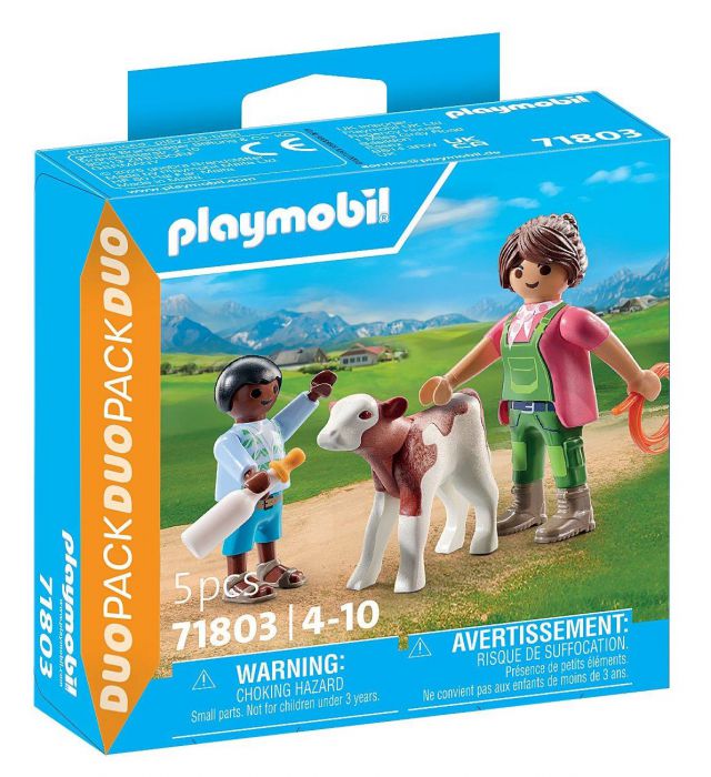  Playmobil Duo Pack Farmer with Calf 71803