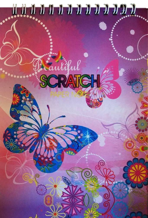  Rainbow Butterfly Scratch Art Sketch Pad