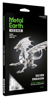 Metal Earth Metal Earth Premium Series Silver Dragon ICX023