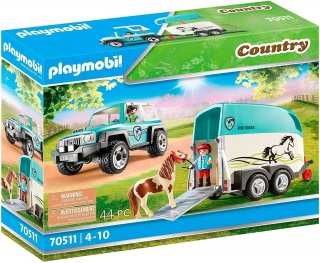 Playmobil Car with Pony Trailer 70511