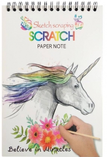 Rainbow Unicorn Scratch Art Sketch Pad