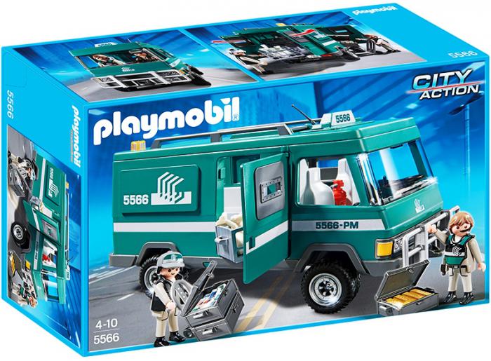 playmobil money transport vehicle